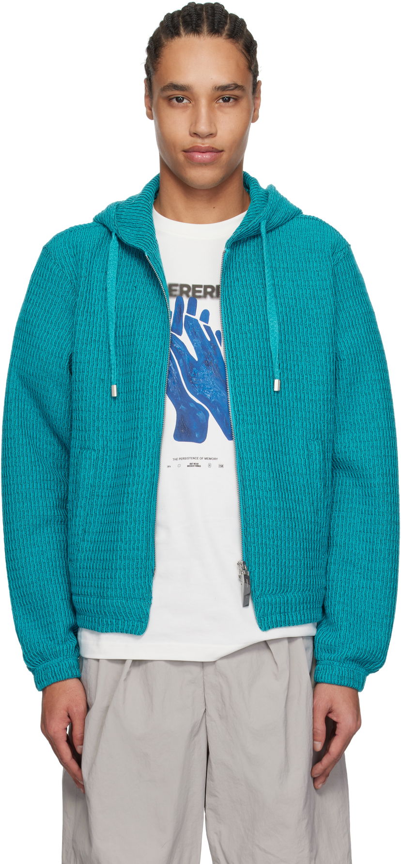 Villapaita ADER ERROR ADER error Lunel Zip-Up Hoodie Turkoosi | BO01SSHD0401TQ
