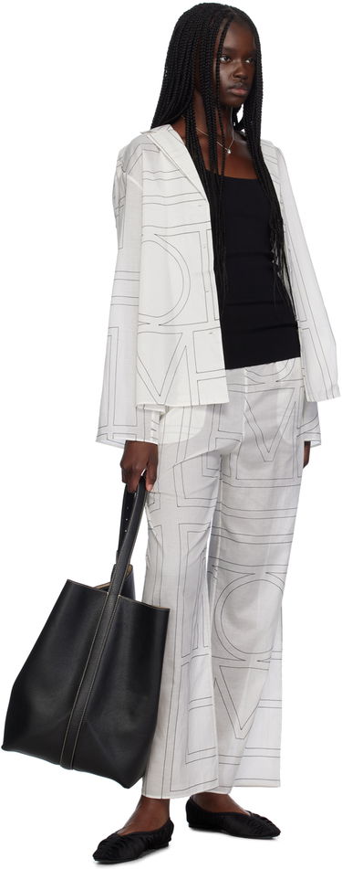 Paita TOTEME TOTEME Monogram Print Long Sleeve Shirt Valkoinen | 243-WRT976-FB0239, 3