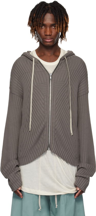 Huppari Rick Owens Rick Owens Hollywood Zip Hoodie Harmaa | RU01E5614 KEC, 0