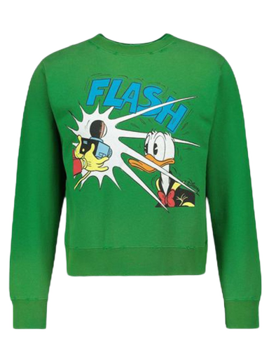 Villapaita Gucci Disney x Donald Duck Crewneck Vihreä | 634554 XJC8R 3229