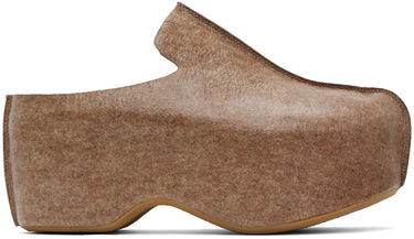 Vaatteet JW Anderson JW Anderson Laminated Felt Platform Clogs Ruskea | ANM42500D, 0