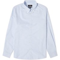 Paita A.P.C. Greg Log Button Down Stripe Shirt Sininen | COGUH-H12499-IAA, 1