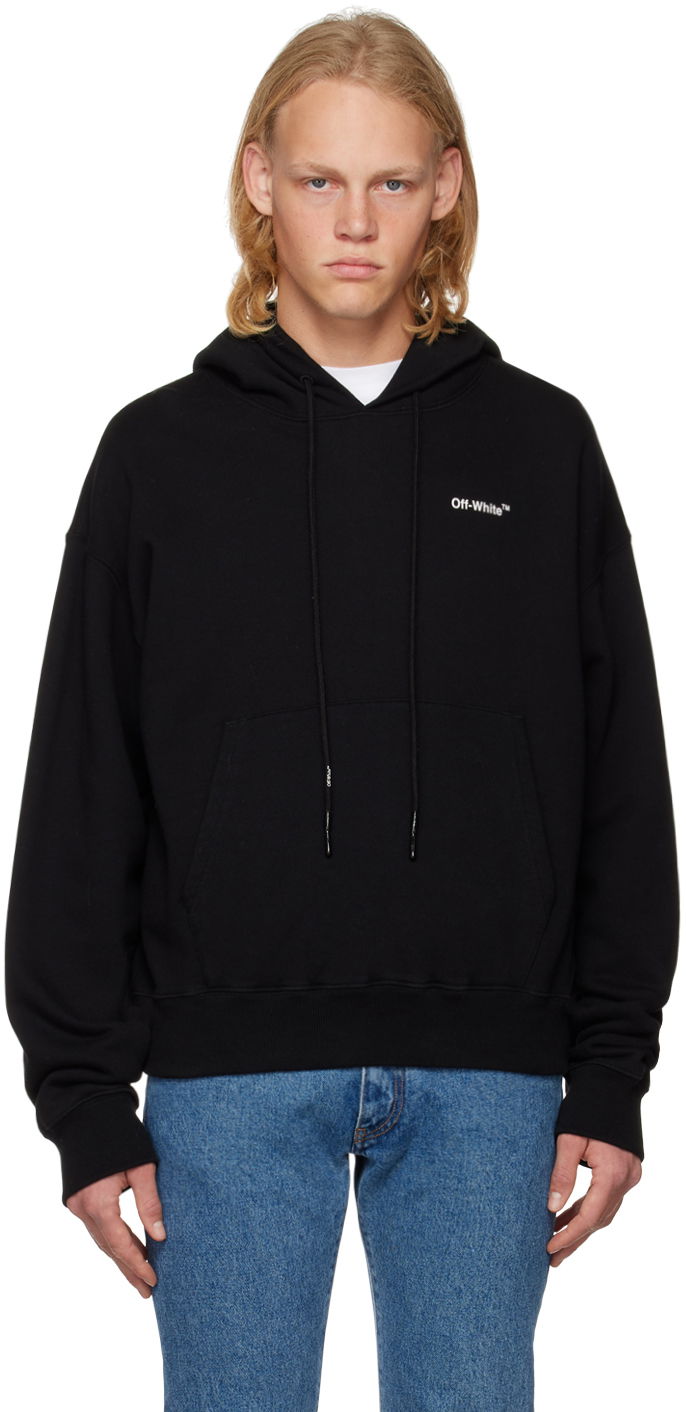 Huppari Off-White Black Arrow Hoodie Musta | OMBB037C99FLE0031001