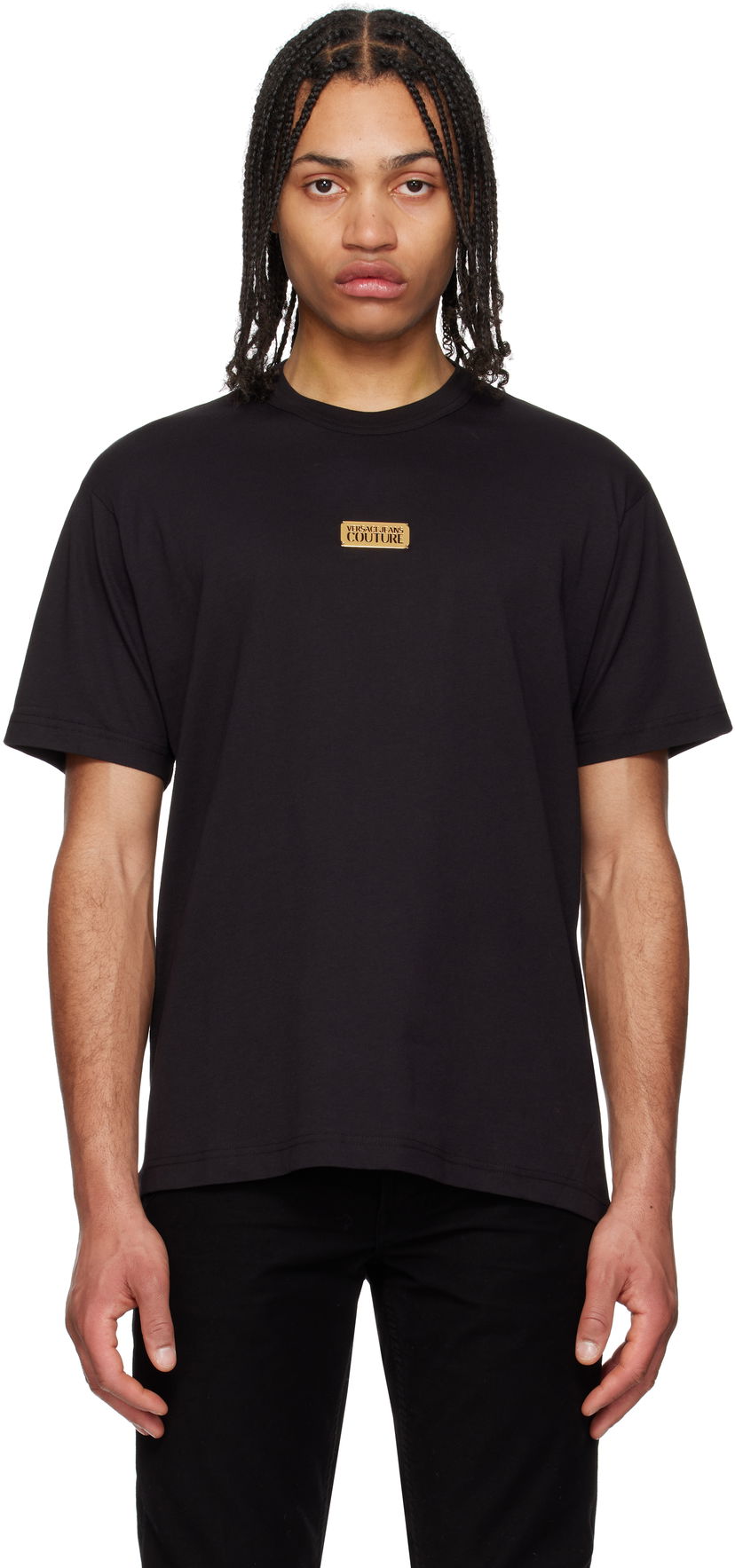 T-paita Versace Versace Jeans Couture Logo T-Shirt Musta | E78GAHT08_ECJ00T