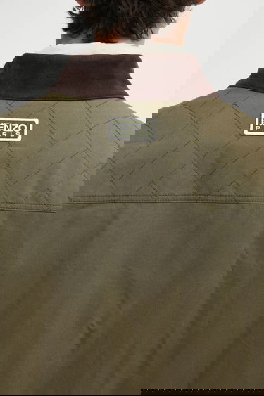 Takki KENZO Weave Kimono Quilted Wrap Jacket Vihreä | FF65MA1469HD, 4