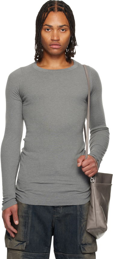 T-paita Rick Owens Rick Owens Concordians Ribbed Long-Sleeve T-Shirt Harmaa | RU02E1250 RJR, 0