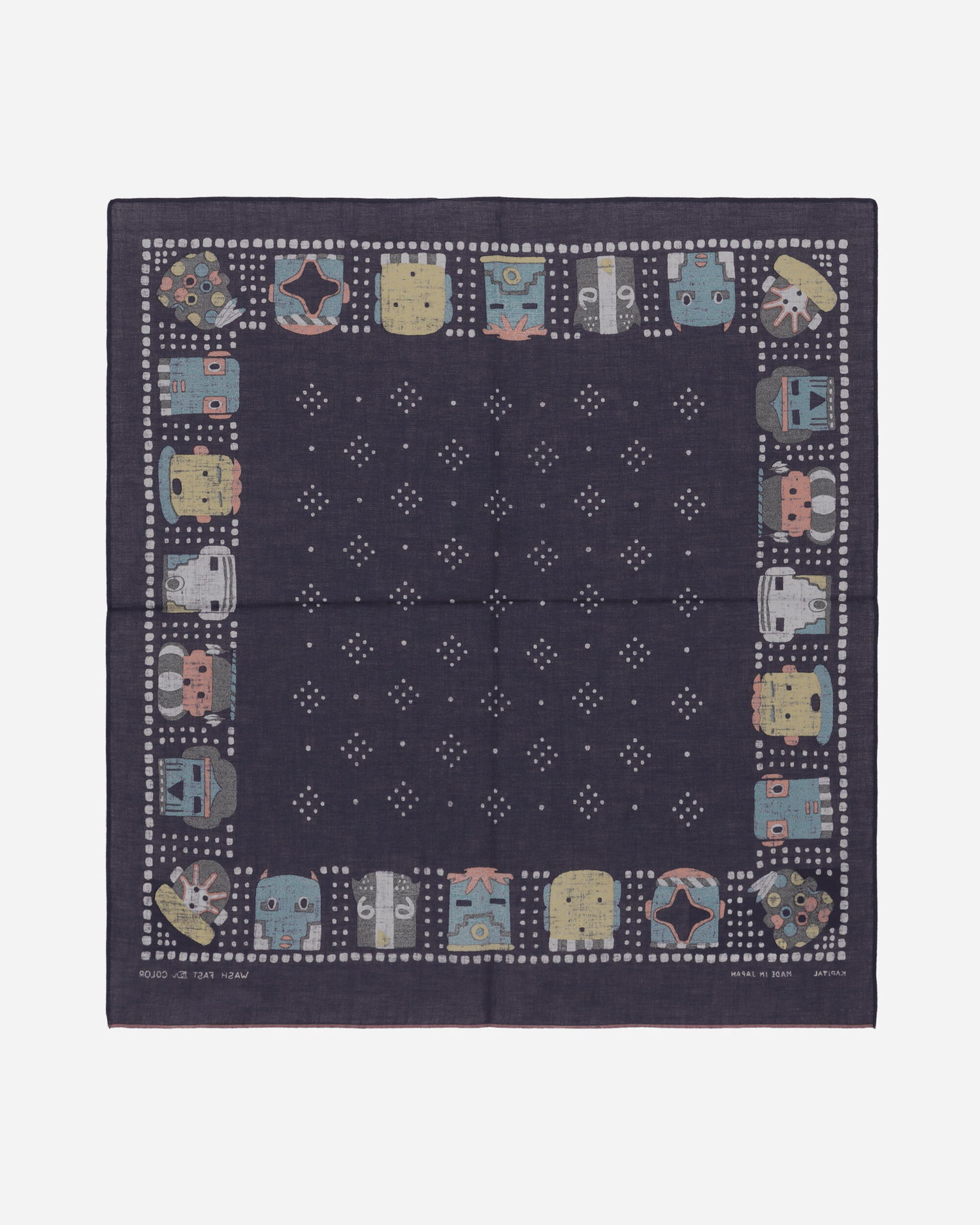 Huivi KAPITAL Selvedge Bandana with Kachina Print Tummansininen | EK-1169BA 2, 0
