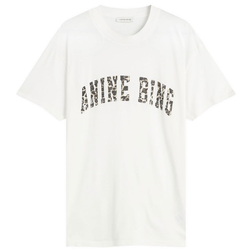 T-paita Anine Bing Anine Bing Walker T-Shirt, Size X-Small Valkoinen | A-08-12128-IVY1