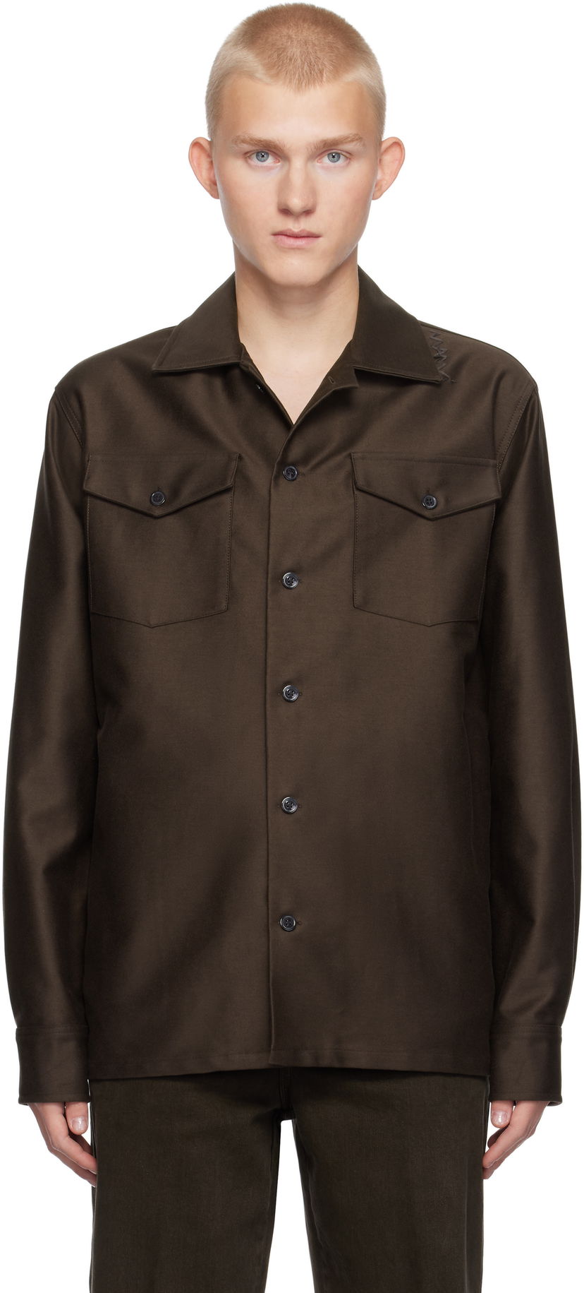 Paita Marni Satin Shirt Ruskea | CUMU0310S1 TCY36