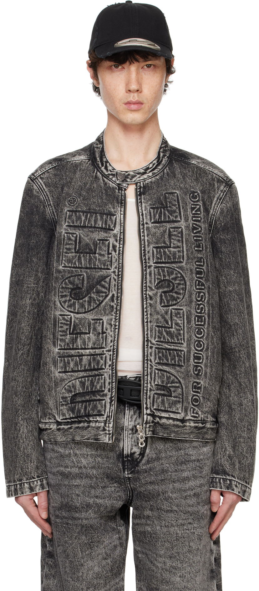 Bomber-takki Diesel Denim Jacket D-Glory-S1 Musta | A15242-0CBDE-02