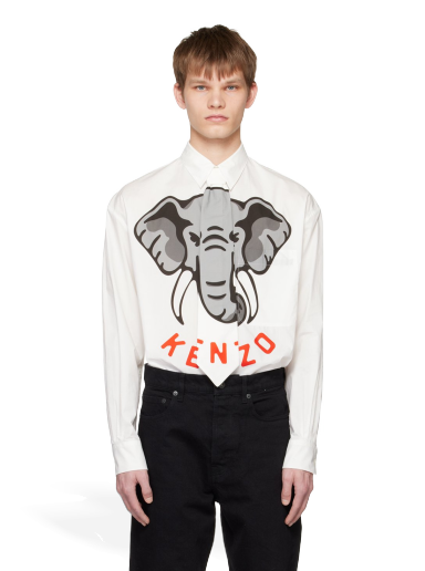 Paita KENZO Paris Detachable Tie Shirt Valkoinen | FD55CH4219I4