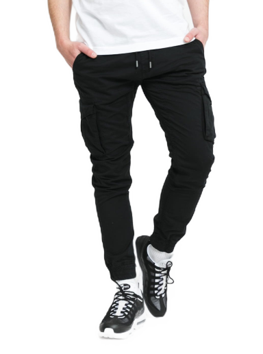 Verryttelyhousut Alpha Industries Cargo Pants Cotton Twill Jogger Musta | 116202 03