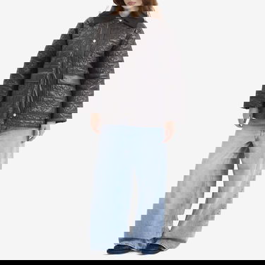 Takki GANNI GANNI Shiny Quilt Midi Jacket Musta | W0343-252, 4