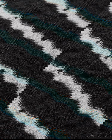 Huivi KIKO KOSTADINOV Tarr Night Sky Textured Patterned Scarf with Fringe Musta | KKAW25KN09 112, 4