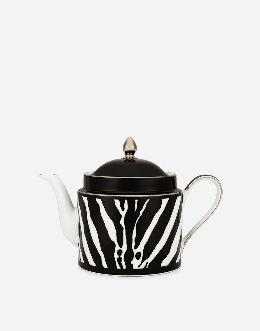 Kodin sisustus Dolce & Gabbana Zebra Print Porcelain Teapot Musta | TC0127TCA39UZ003