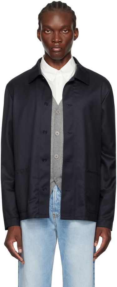 Takki A.P.C. Navy Kerlouan Jacket Tummansininen | WOAPO-H03053, 0