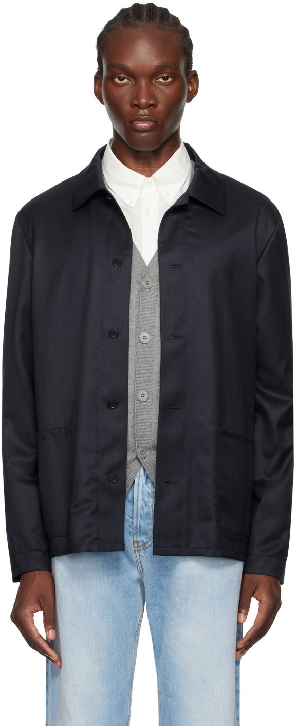 Takki A.P.C. Navy Kerlouan Jacket Tummansininen | WOAPO-H03053
