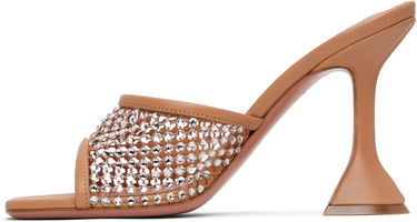 Kengänhoito Amina Muaddi Amina Muaddi Lupita Crystal Net Heeled Sandals Beige | LUPITA CRYSTAL NET SLIPPER 95, 2