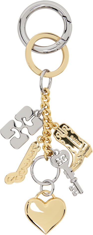 Avaimenperät GANNI GANNI Bou Multi Charm Keychain Metallinen | A6616, 1