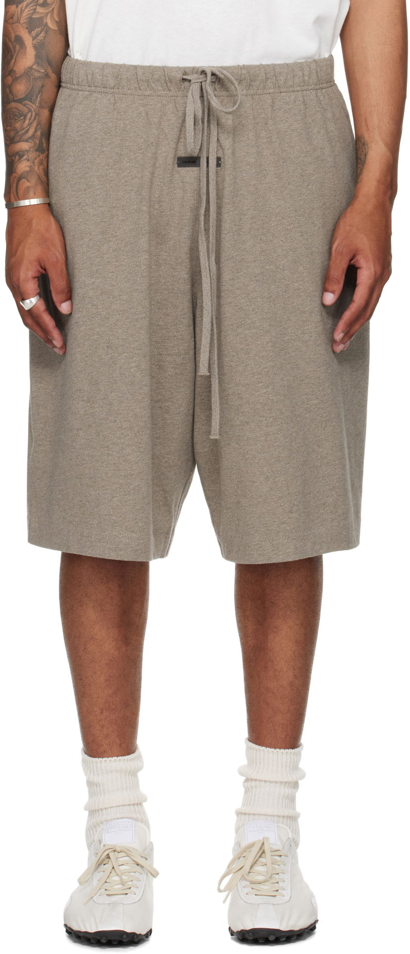 Shortsit Fear of God Fear of God ESSENTIALS Basketball Jersey Shorts Harmaa | 160SP254613F