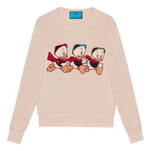 Villapaita Gucci Donald Duck Cotton Wool Sweater Beige | 650076-XKBRQ-9791