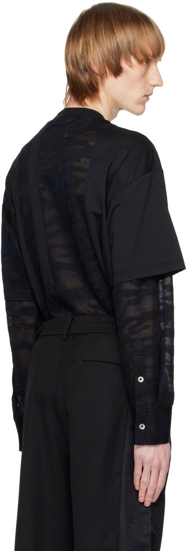 T-paita Feng Chen Wang Feng Chen Wang Camouflage Layered T-Shirt Musta | FMS15SS05, 2