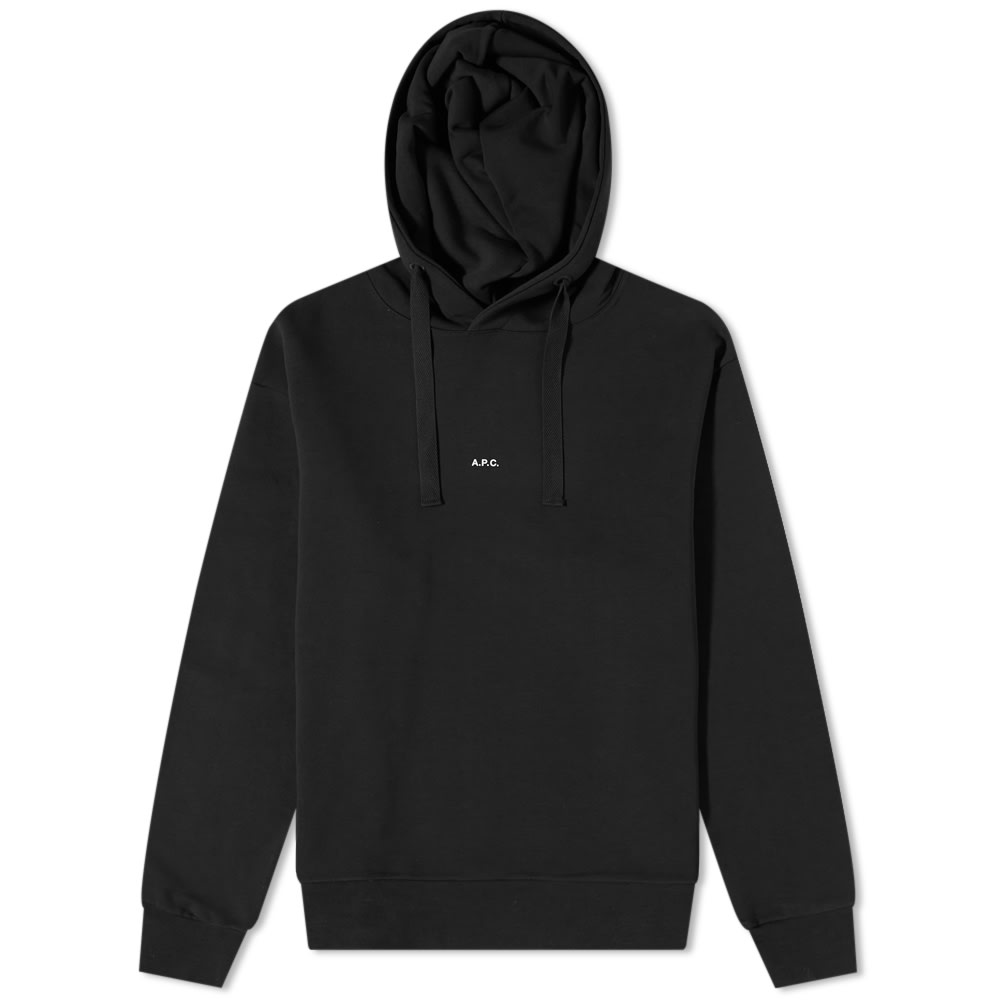 Huppari A.P.C. Larry Logo Hoodie Musta | COEIP-H27622-LZZ, 0