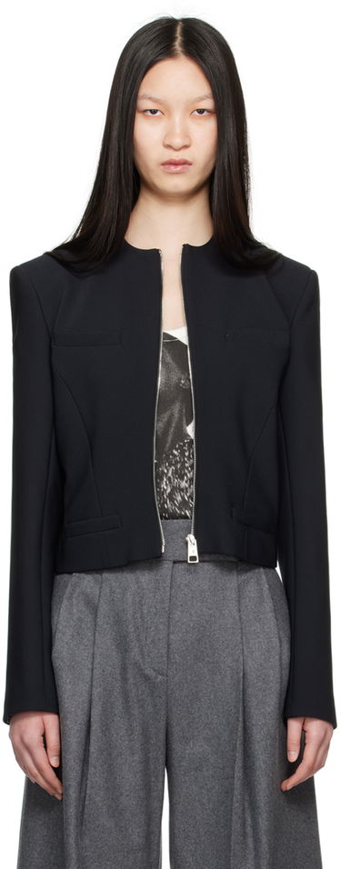 Takki The Attico Attico Zip Cropped Jacket Musta | 248WCG68 E100, 0