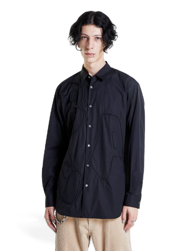 Paita Comme des Garçons Shirt Woven Musta | FJ-B007-W22