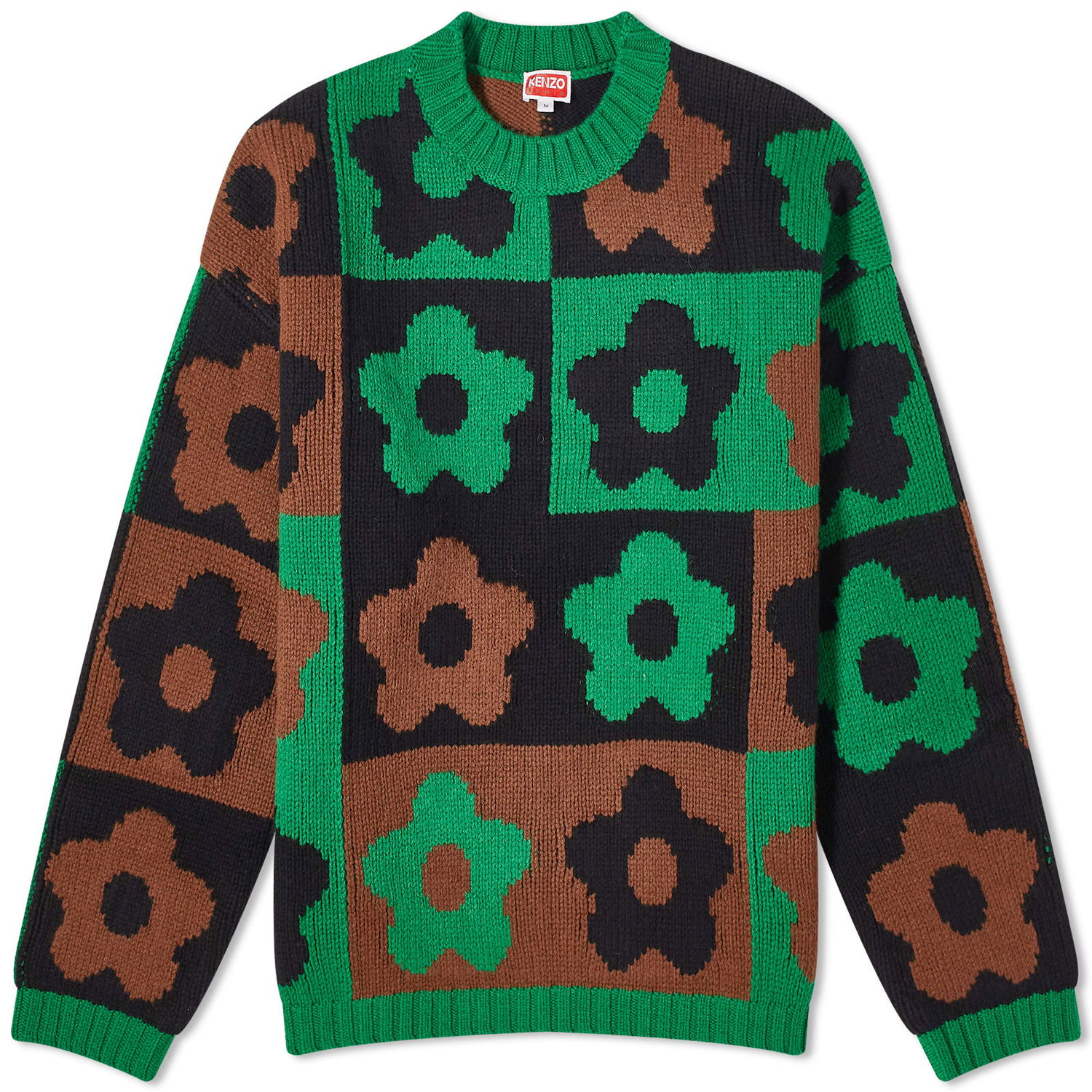 Villapaita KENZO Boke Checkerboard Crewneck Vihreä | FD65PU4043CH-57, 0