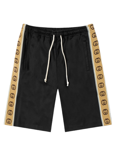 Shortsit Gucci Side Taped Short Musta | 604150-XJBZ8-1082