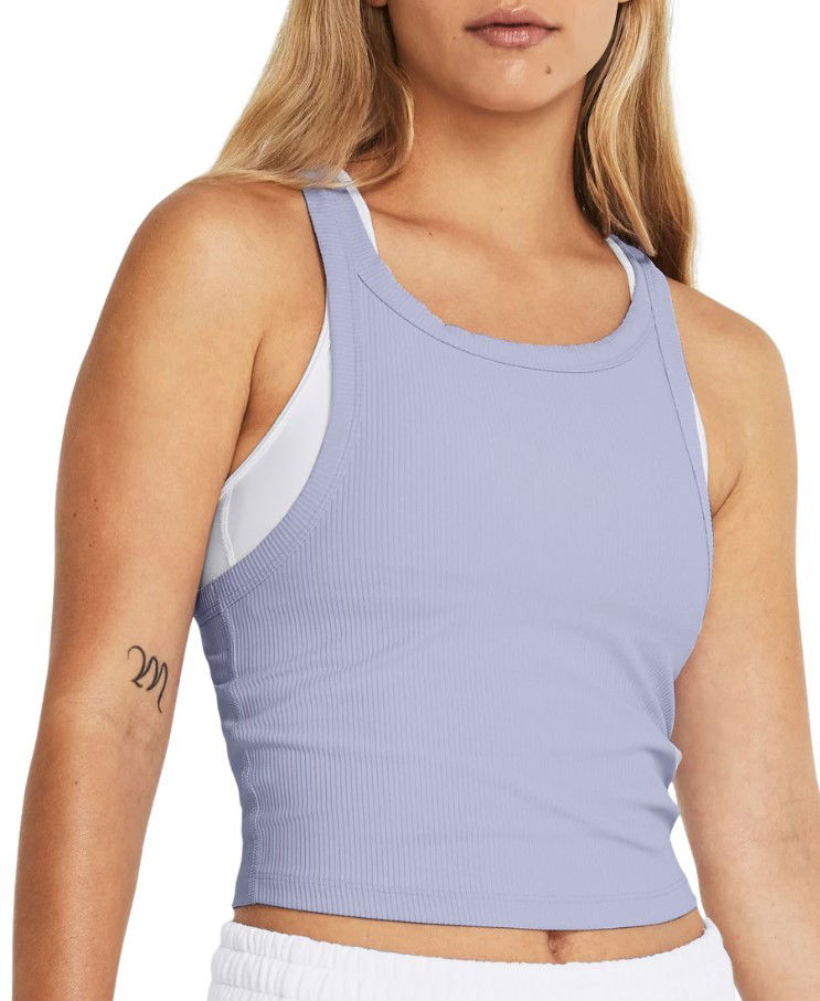 Tankkitoppi Under Armour Women's Ribbed Crop Tank Violetti | 1384008-539