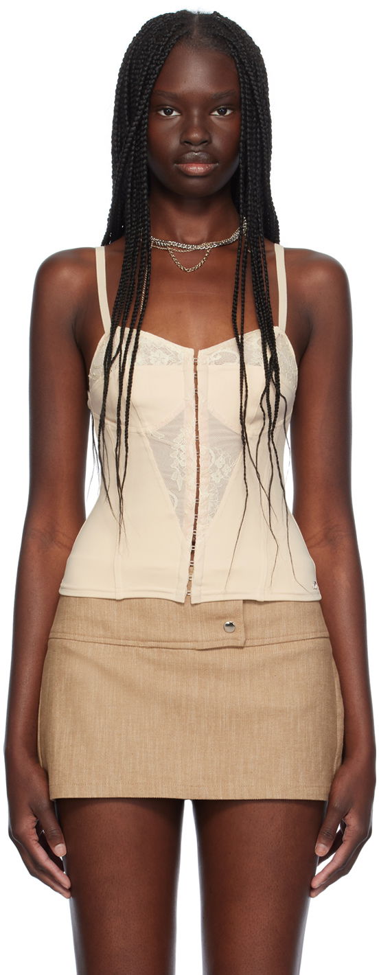 Rintaliivit Miaou Miaou Liana Lace Tank Top Beige | 7144SHJTAN