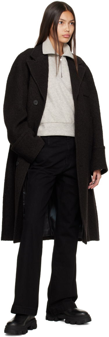 Takit WOOYOUNGMI WOOYOUNGMI Single Breasted Coat Musta | W223HC06, 3