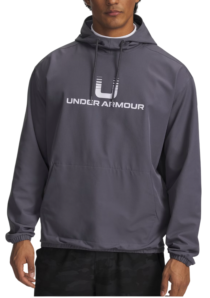 Huppari Under Armour Under Armour Unstoppable Woven Hoodie Harmaa | 6003864-025