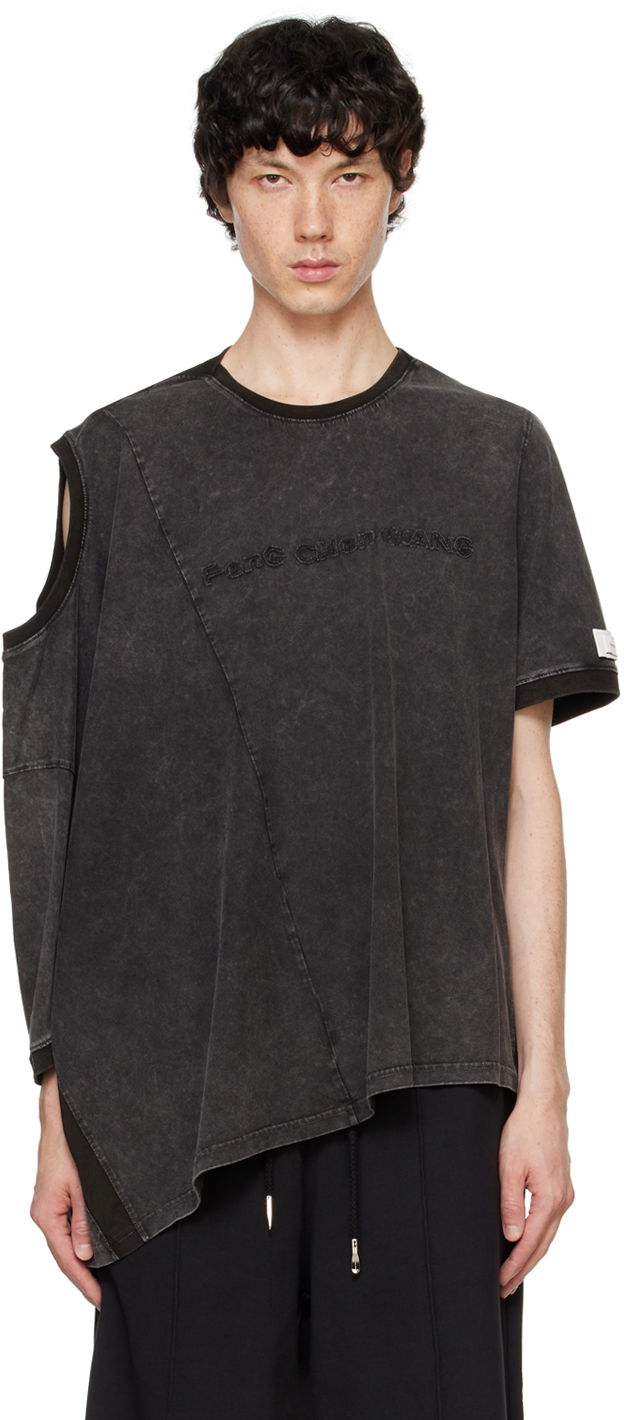 T-paita Feng Chen Wang Feng Chen Wang Deconstructed T-Shirt Musta | FUF18TS02