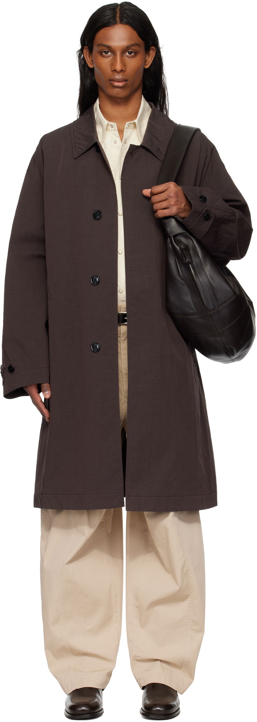 Trenssitakki LEMAIRE Lemaire Car Coat Ruskea | CO1105 LF1228
