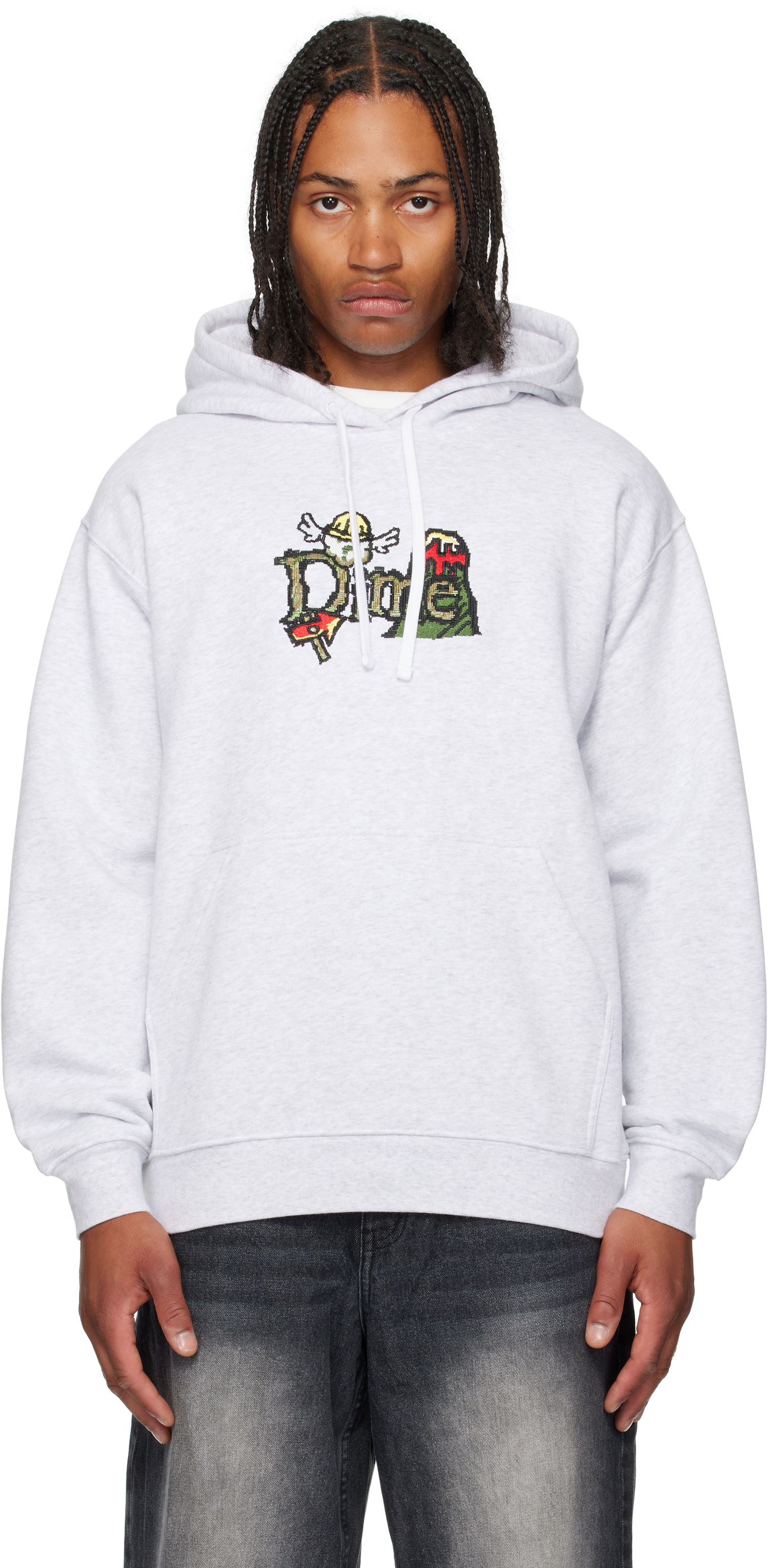 Huppari Dime Dime Classic Fuzzy Hoodie Harmaa | DIMESU2545ASH, 0