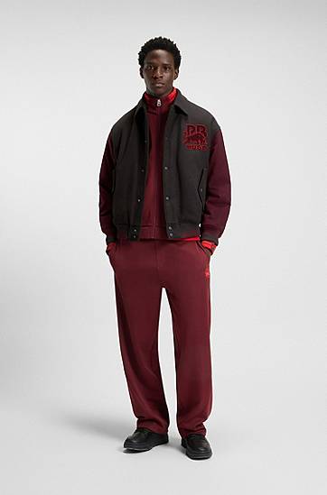 Bomber-takki BOSS HUGO x RB regular-fit varsity-style jacket with bull graphics Monivärinen | 50549448, 1