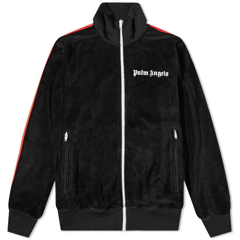 Bomber-takki Palm Angels Palm Angels Chenille Track Jacket Musta | PMBD001F21FAB0081001