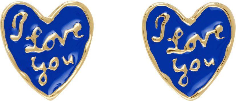 Korvakorut Chopova Lowena Chopova Lowena Lovers Heart Earrings Sininen | 6574