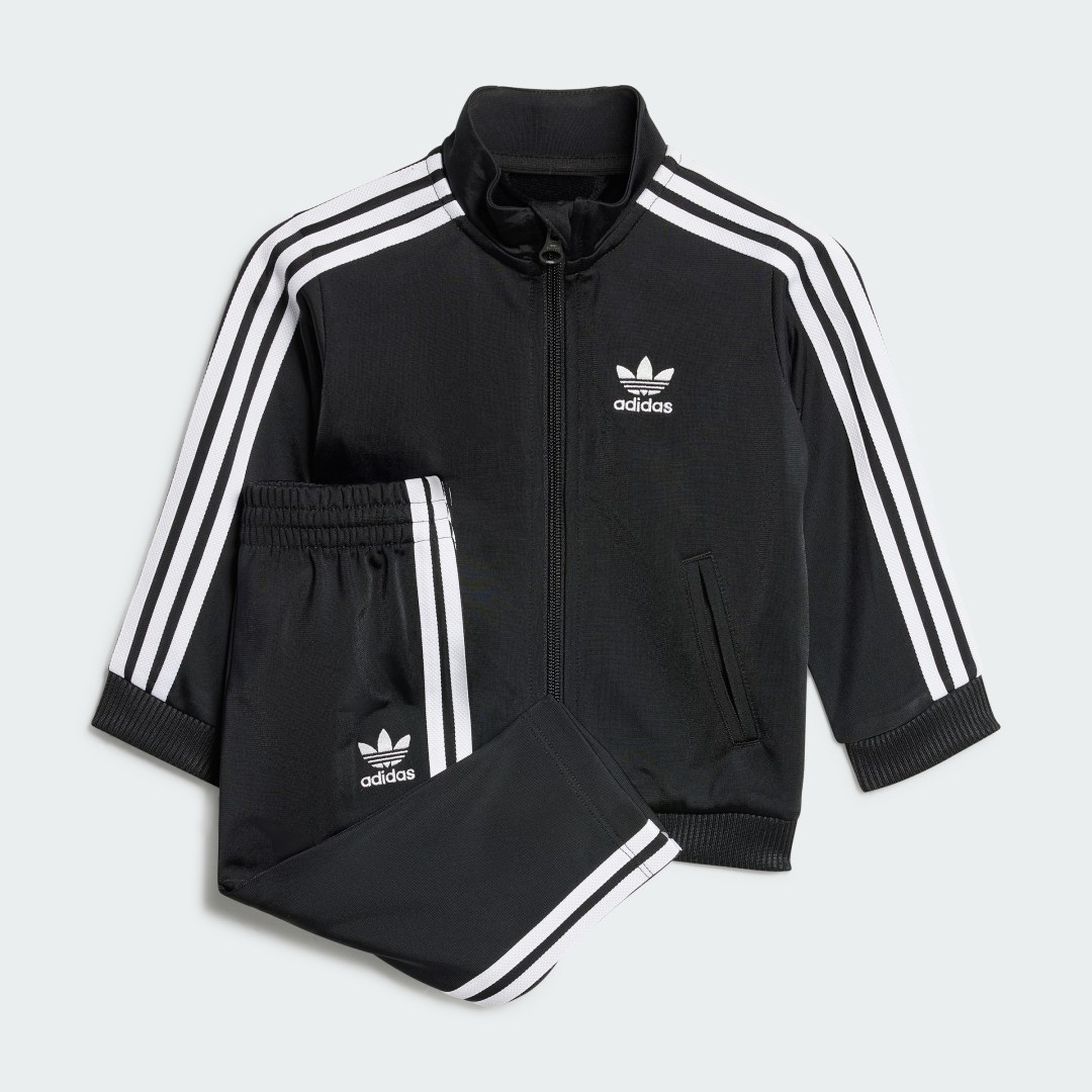 Verryttelypuku adidas Performance Adicolor Firebird Tracksuit Kids Musta | IX5203, 0