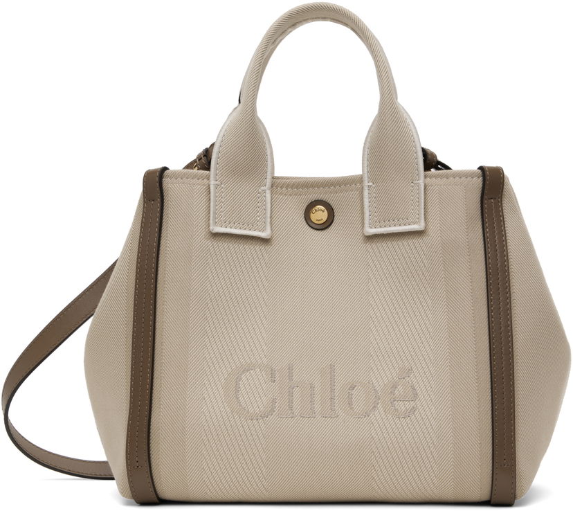 Kangaskassi CHLOÉ Chloé Small 'Chloé Carry' Tote Bag Beige | CHC25SS911O65