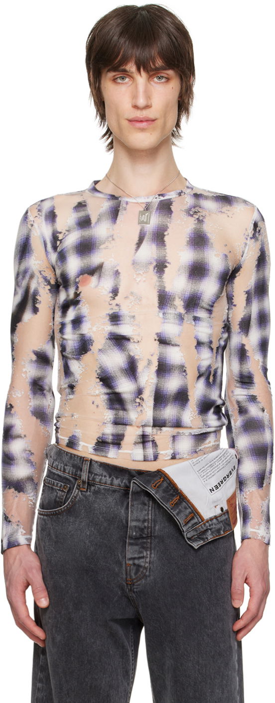 T-paita Y/PROJECT Long Sleeve T-Shirt Violetti | 105TO001