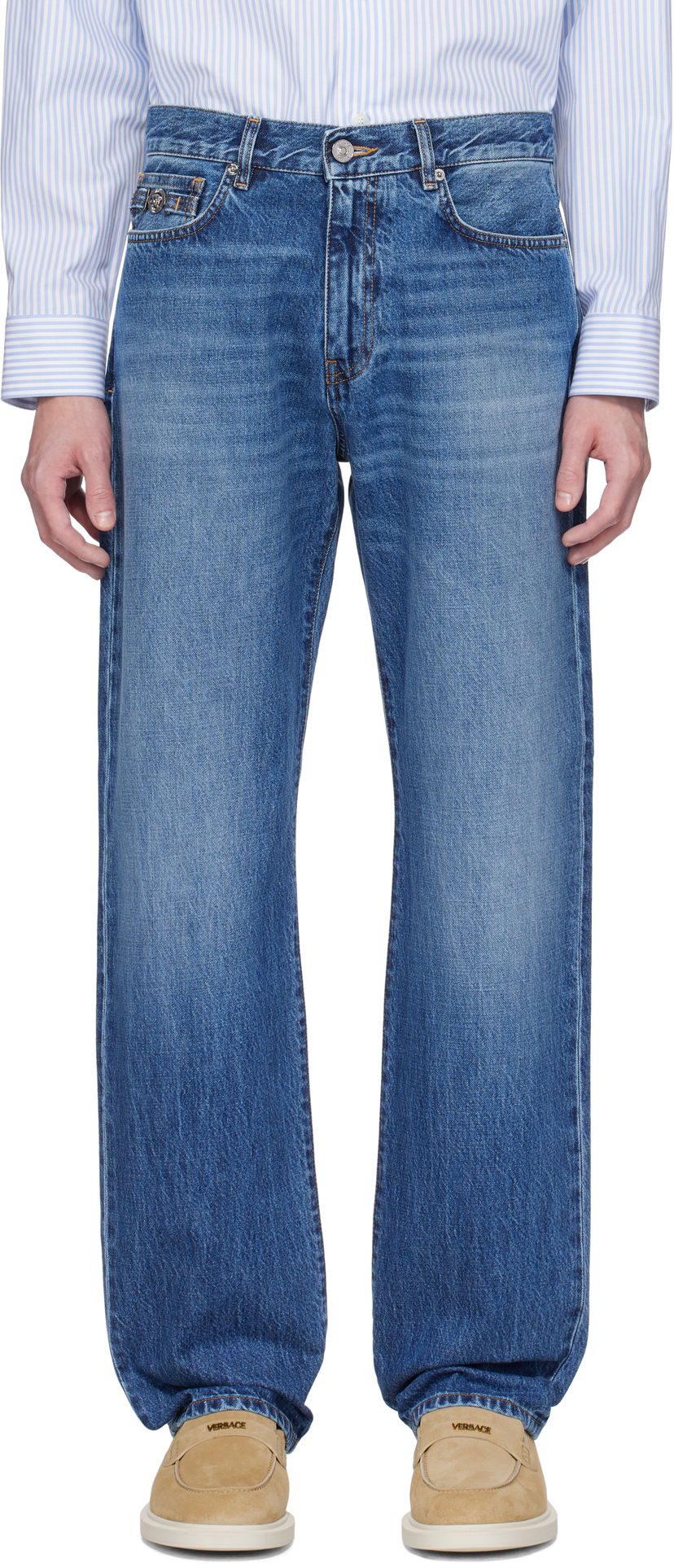 Jeans Versace Versace Loose-Fit Jeans Sininen | 1017775_1A13585