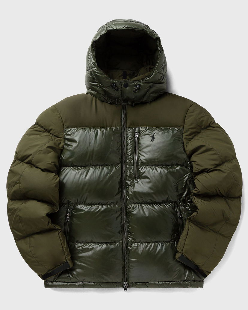 Puffer takki Polo by Ralph Lauren Two-Tone Hooded Puffer Bomber Vihreä | 710967786003