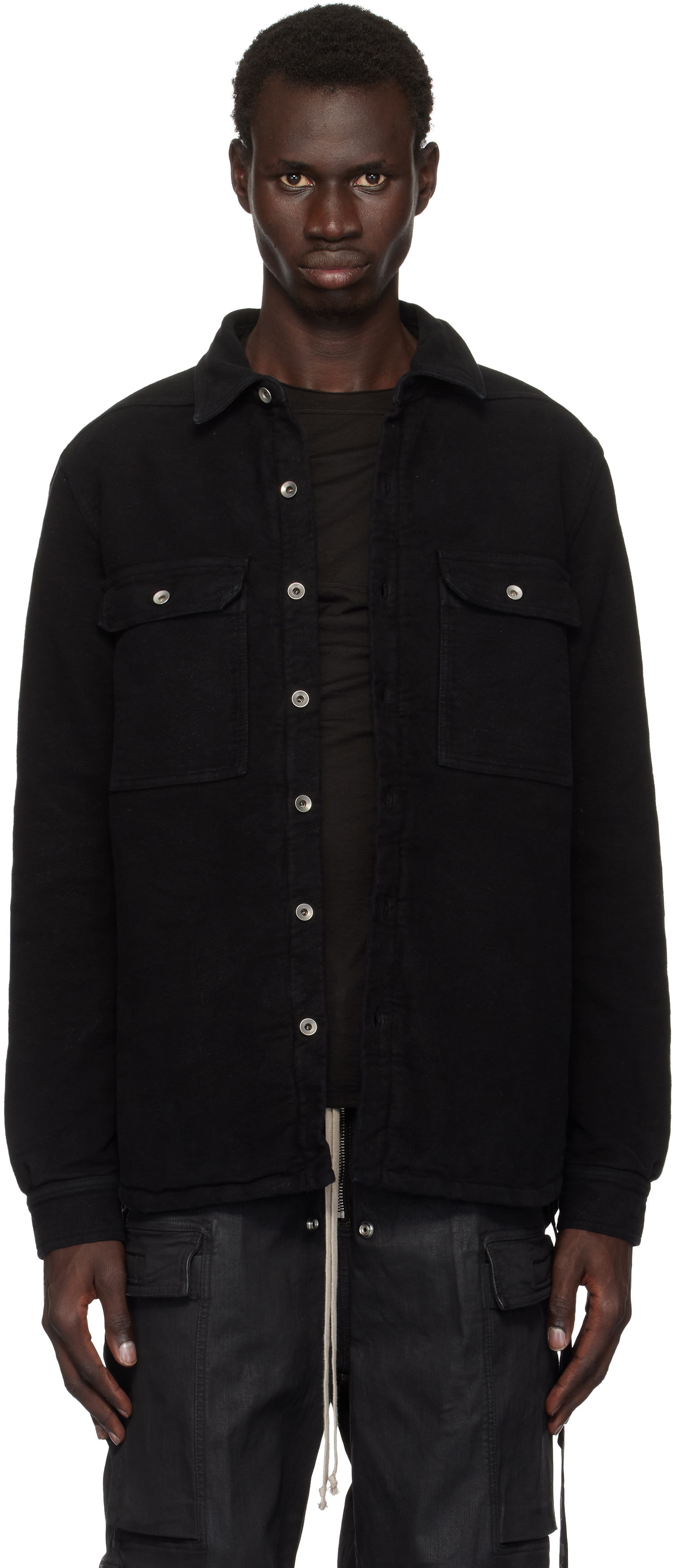 Paita Rick Owens Outershirt Jacket Musta | DU02D2755 MO, 0