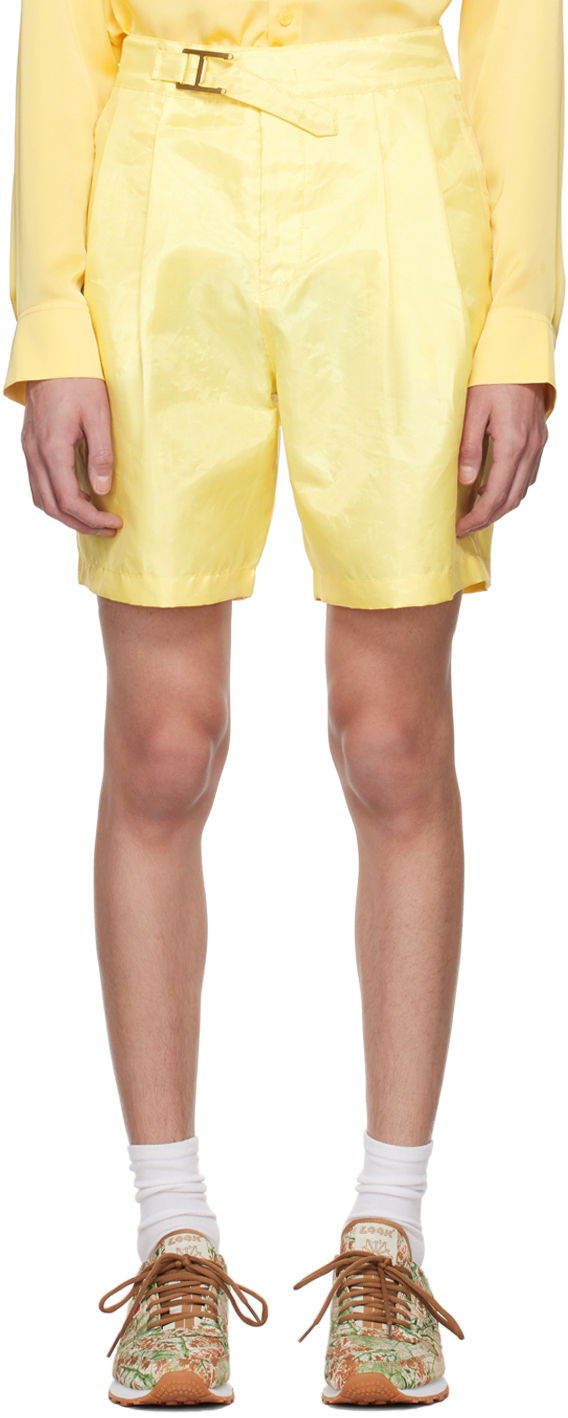 Shortsit Kanghyuk Pleated Shorts Keltainen | PARA23SST15