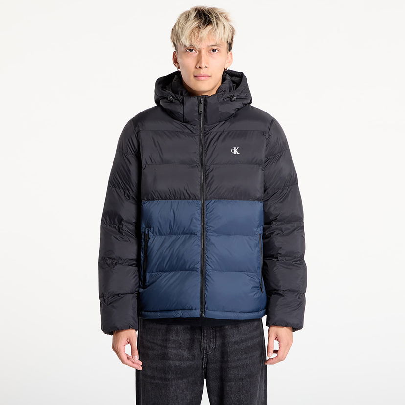 Puffer takki CALVIN KLEIN Calvin Klein Jeans Ls Nylon Color Block Jacket Musta | LV04RD527G UB1