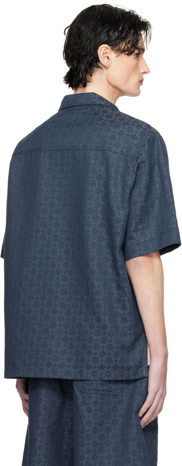 Paita Givenchy Shiny Monogram Denim Shirt Sininen | BM612P5YCC063, 2